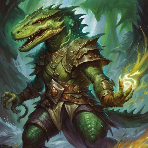 Lizard as Wizard AI Generated Image