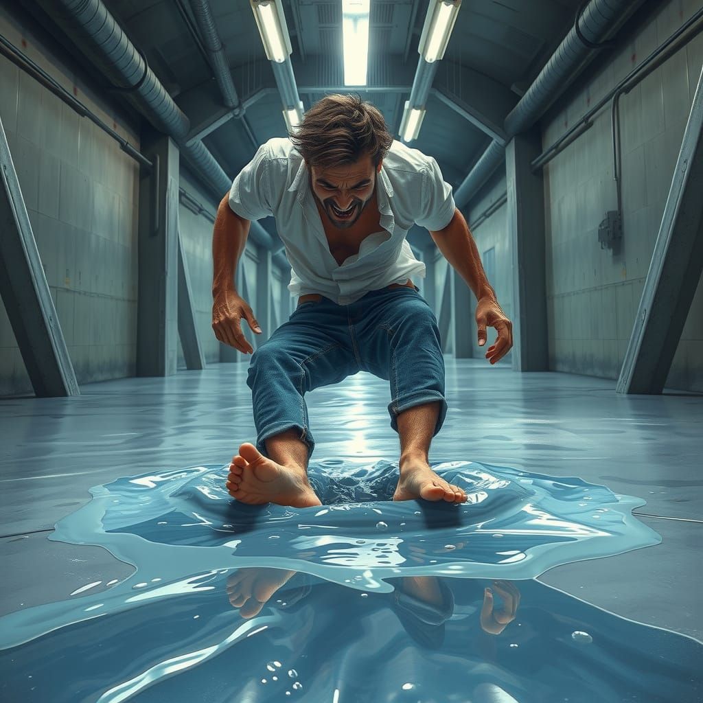 Man Trapped in Sticky Expanse