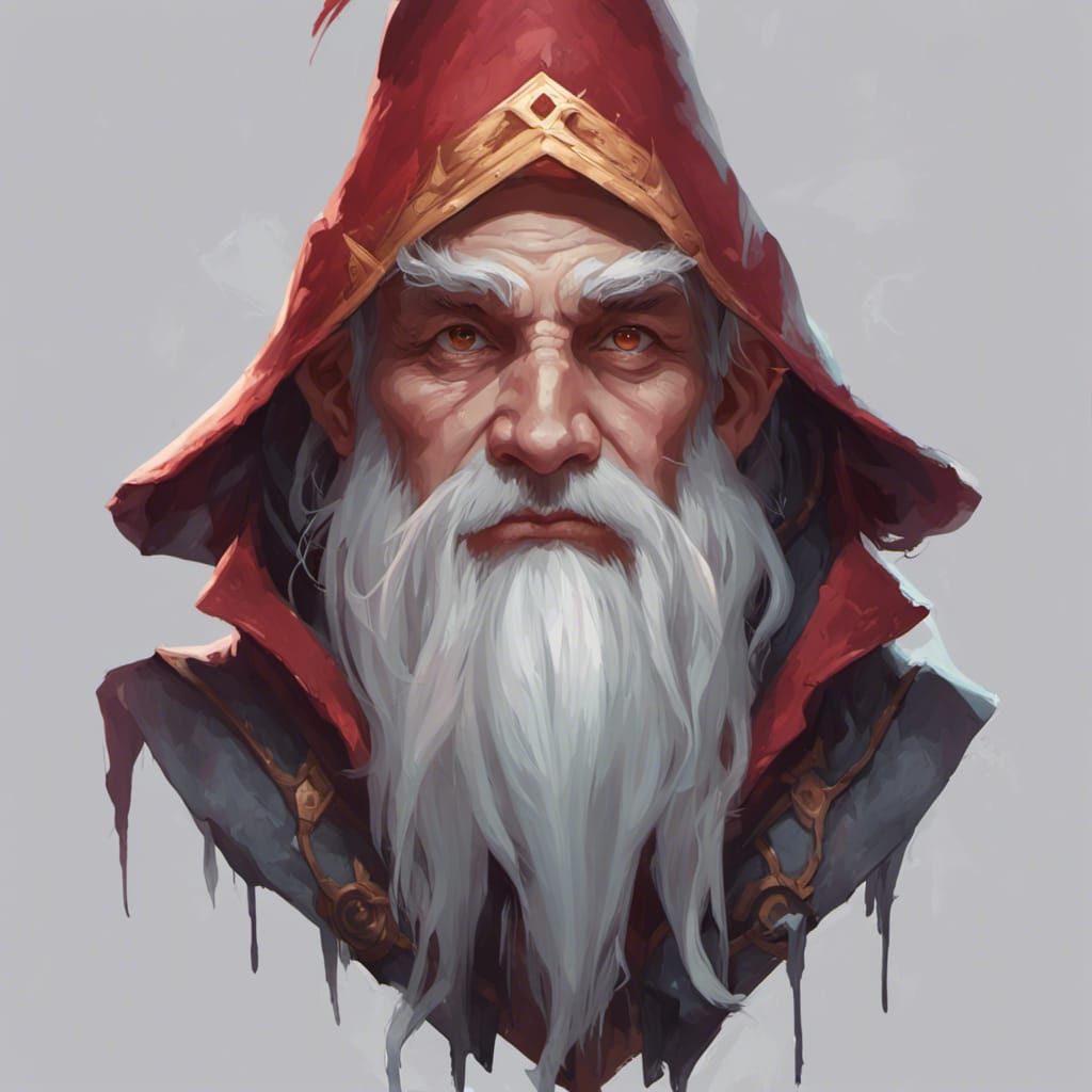 Gnome Necromancer Wizard Portrait in Detailed Digital Art