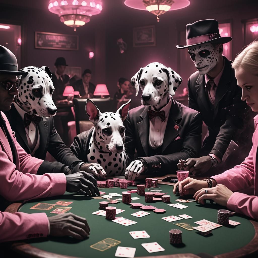 Dystopian Poker Game with Rabbit and Phantom