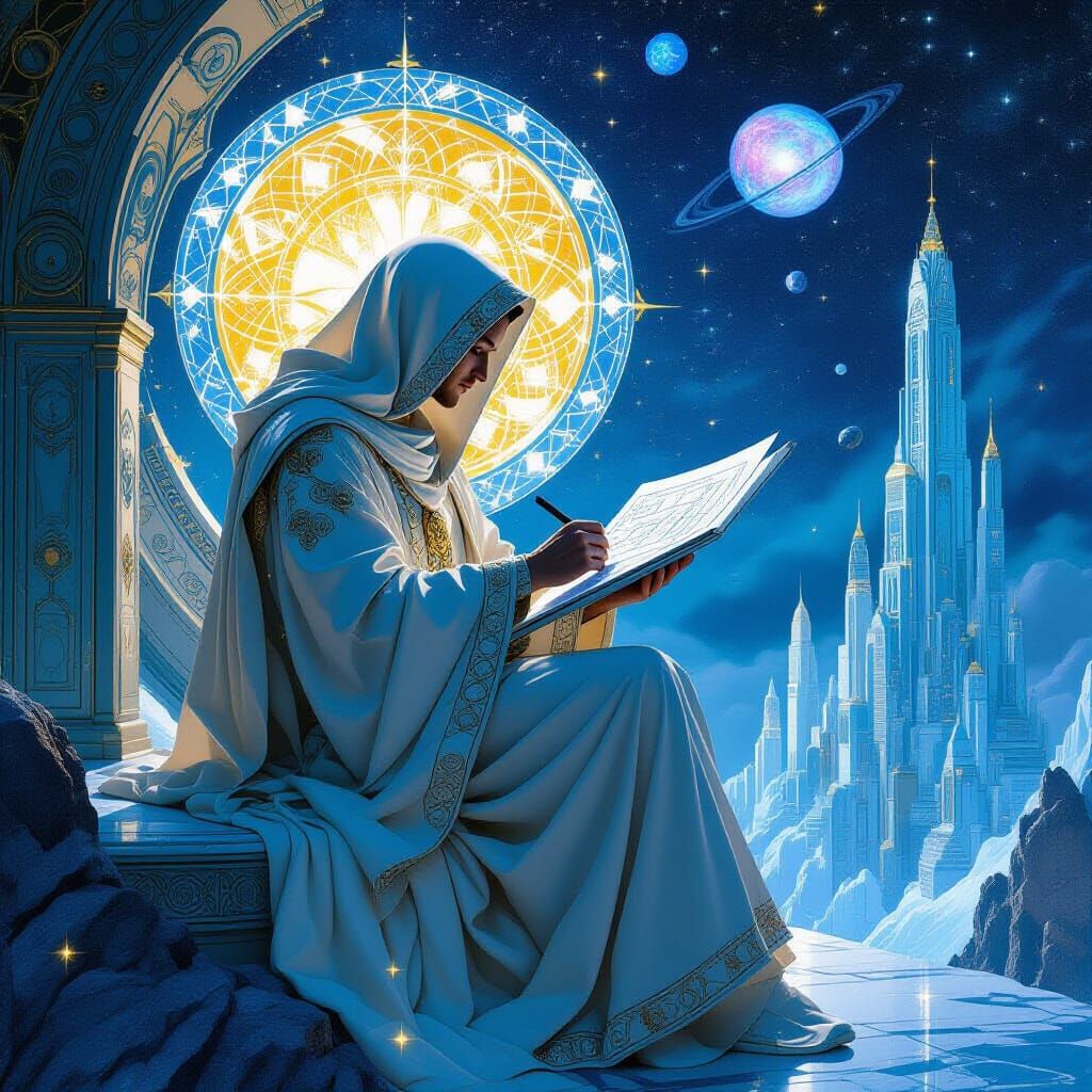 Celestial Architect Designs Utopian Cities in Art Nouveau St...