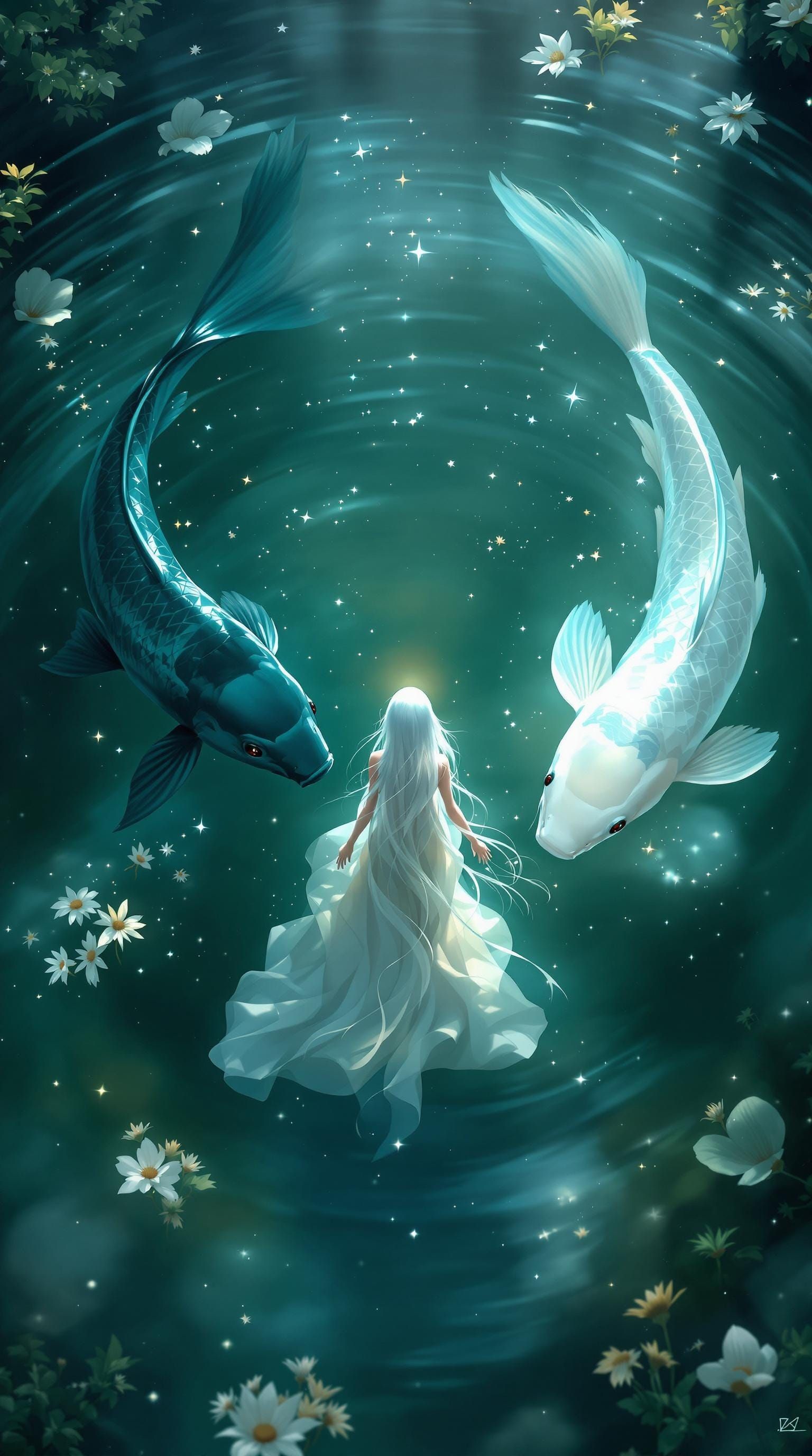 Surreal Water Scene in Dreamy, Ethereal Style