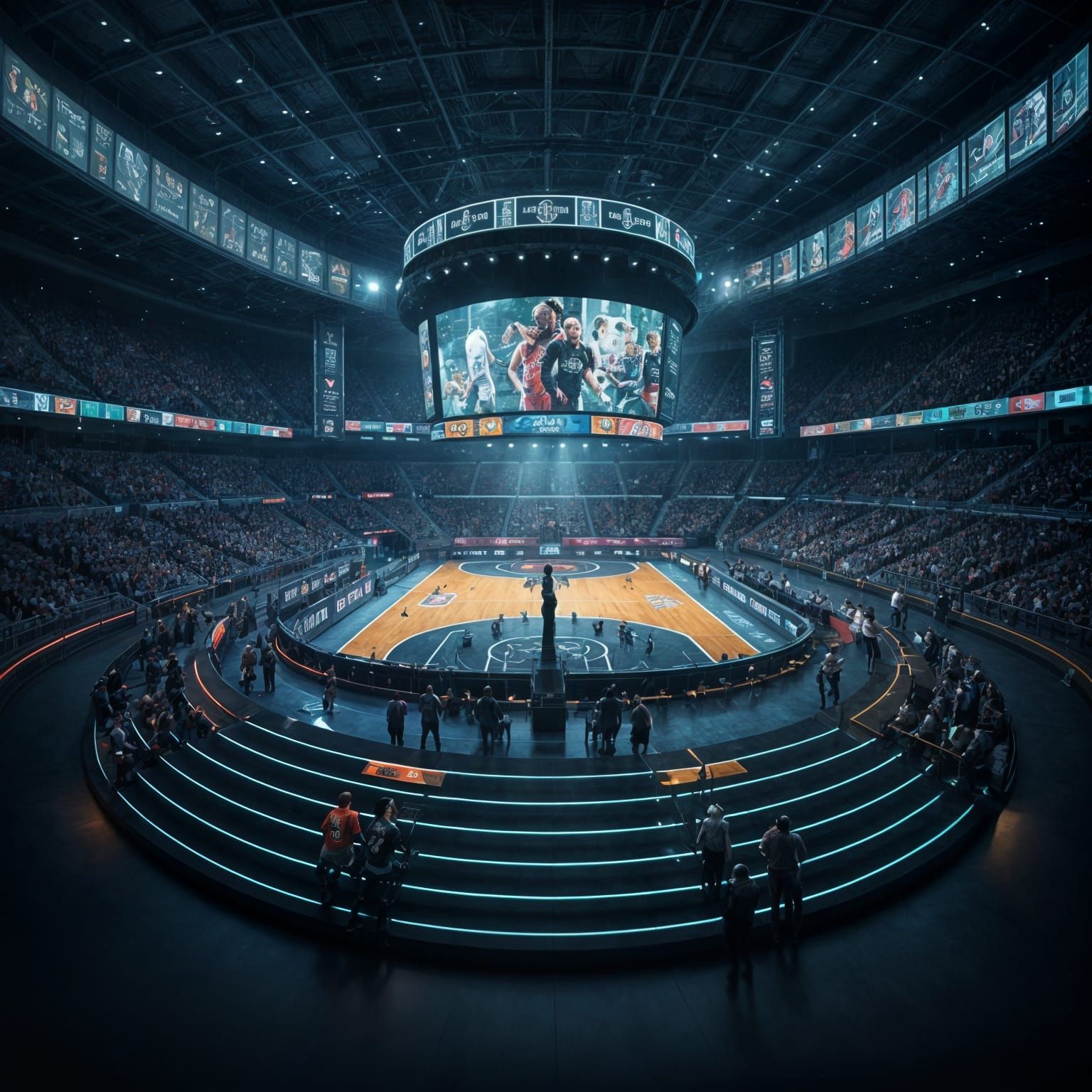 Virtual Events Stadium for Basketball and Esports in 8K