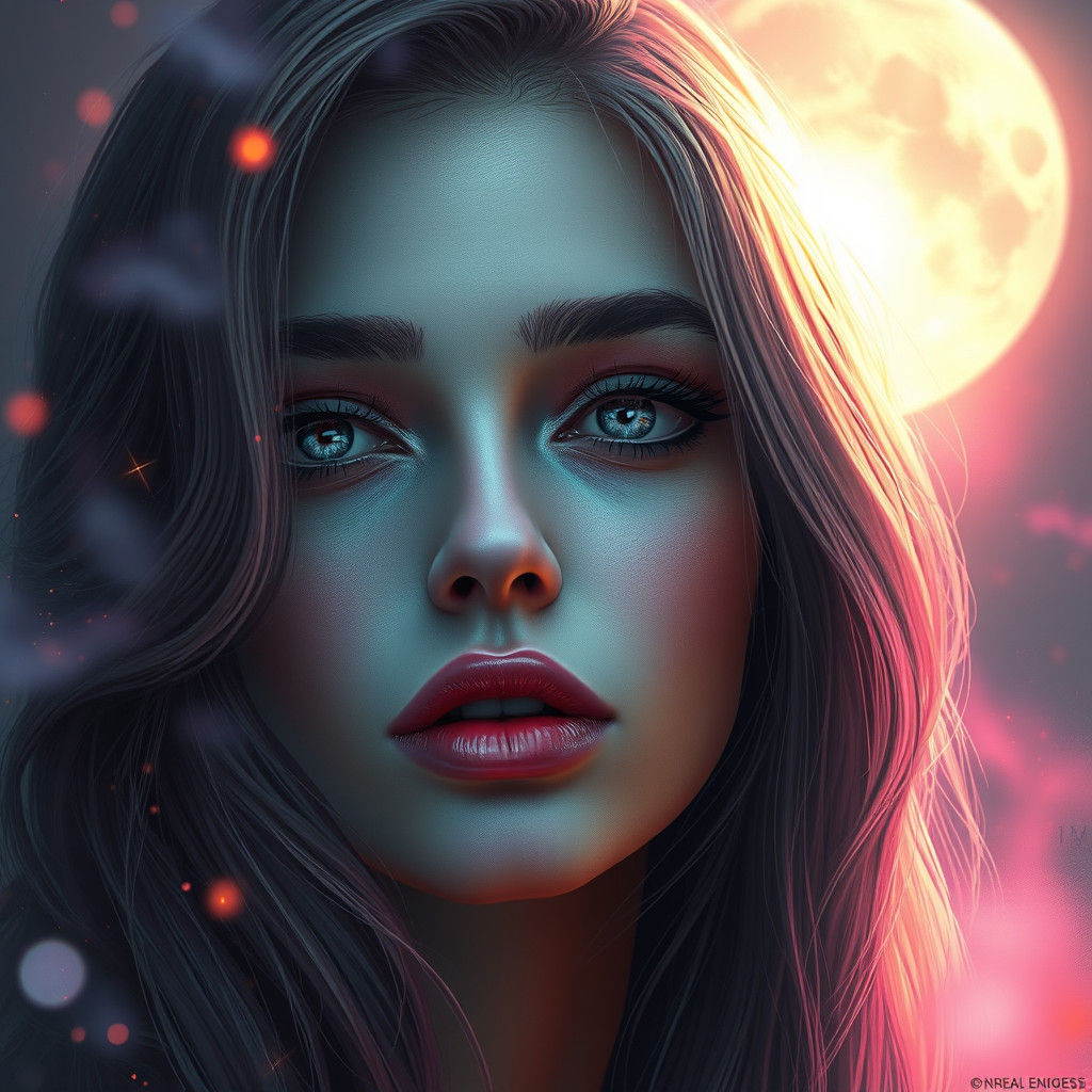 Ethereal Woman in Fantasy Art Style