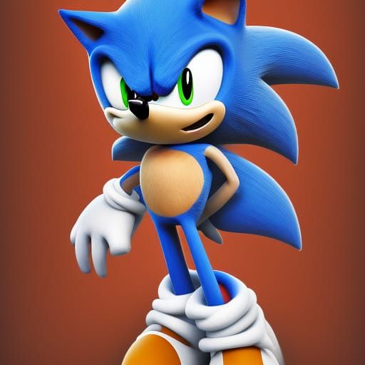 Sonic the Hedgehog Full Body Portrait