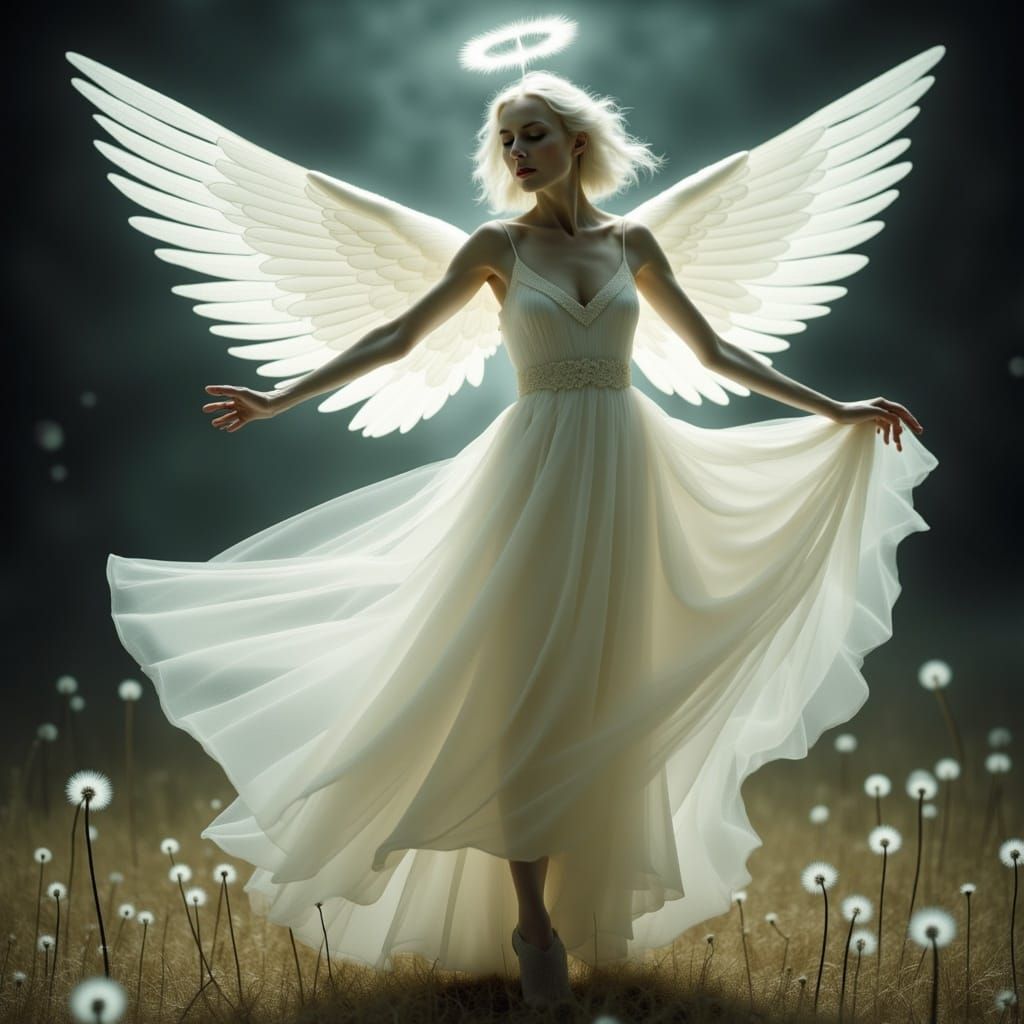 Angel Ballerina Pirouette with Glowing Wings