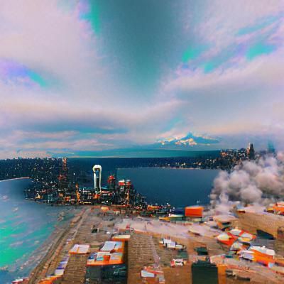 Seattle Skyline AI Image