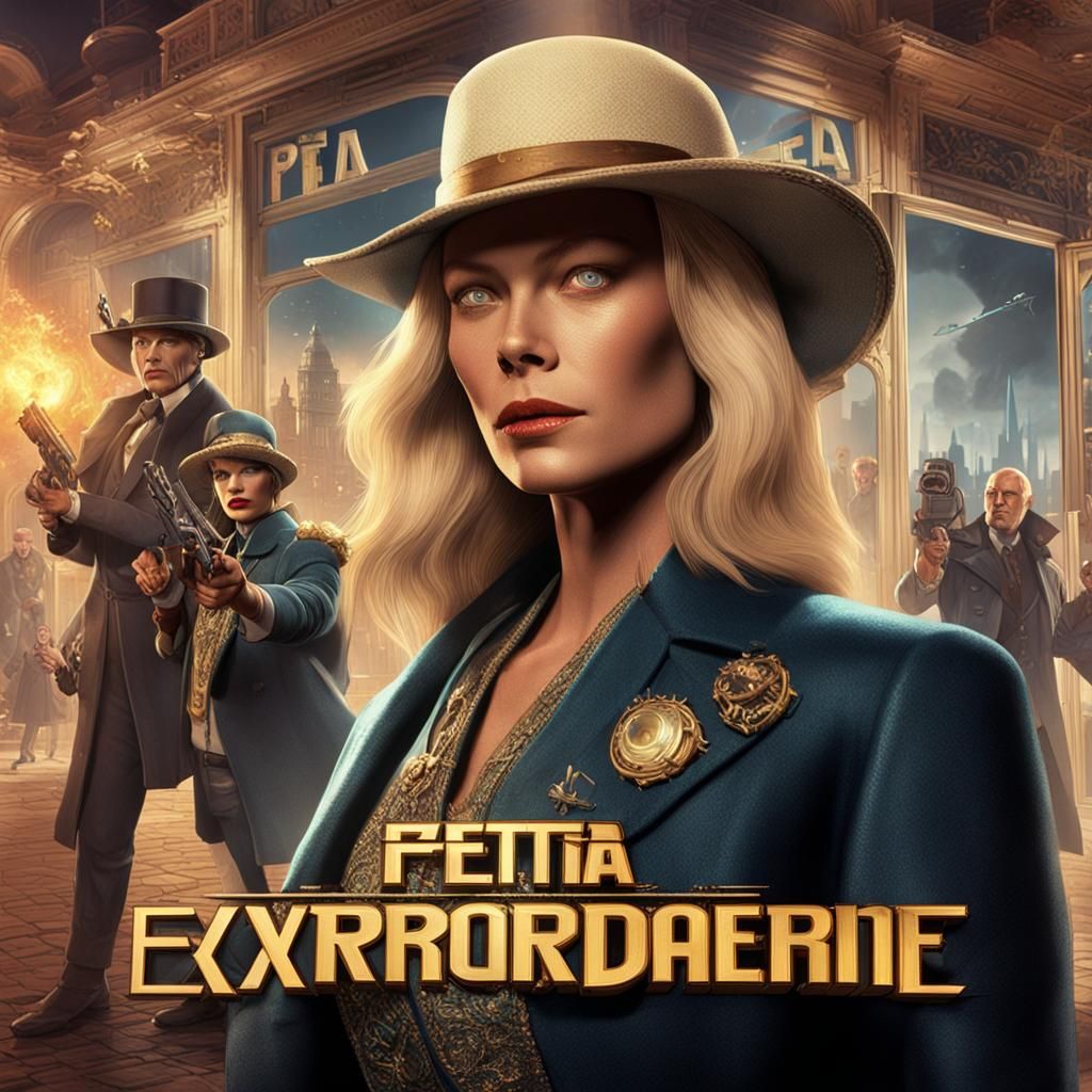 Retro Magazine Cover: Peta Wilson, Cinematic 3D Render