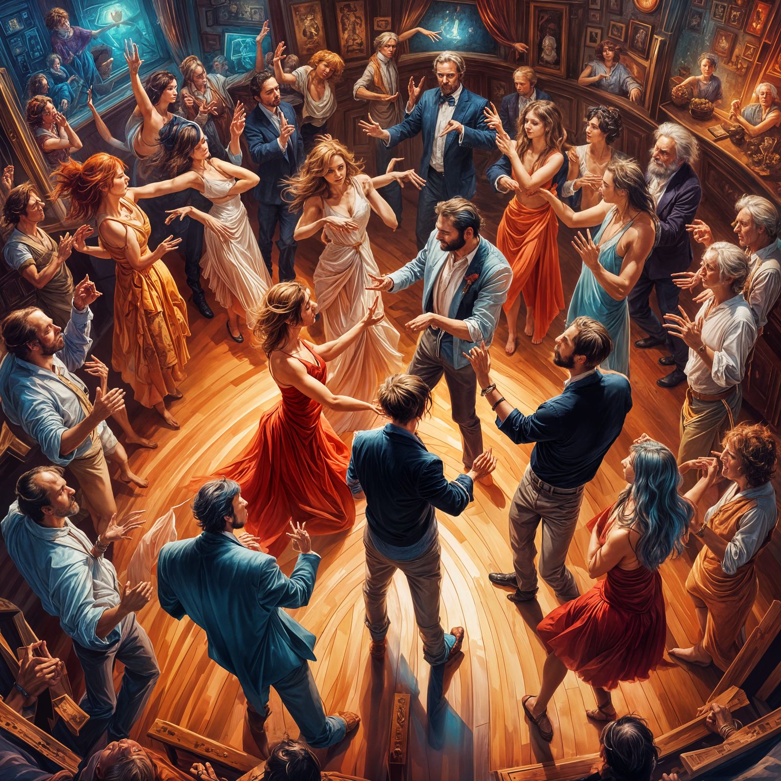 Rock and Roll Dancers in Digital Illustration