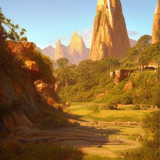 Elysian Landscape as Oil Painting