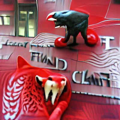 Fierce Red Dragon with Sharp Teeth