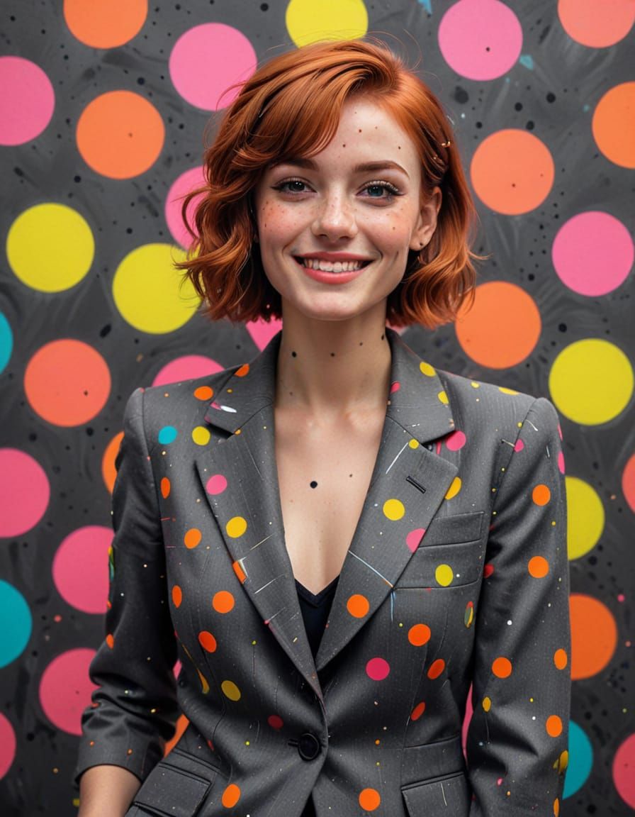 Neon Dream Girl in Hyperdetailed Charcoal Drawing Style