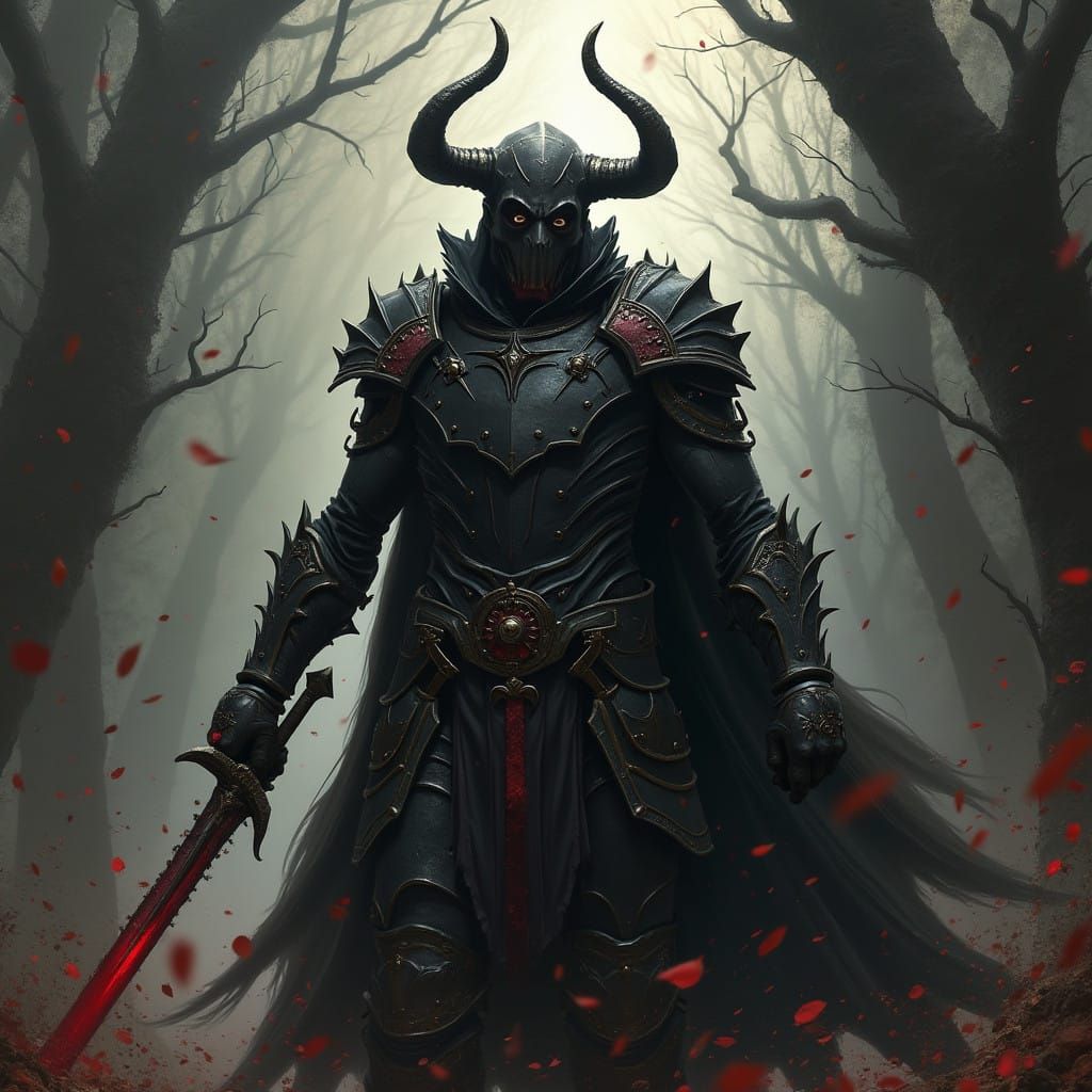 Dark Fantasy Landscape in a Grim and Gothic Style