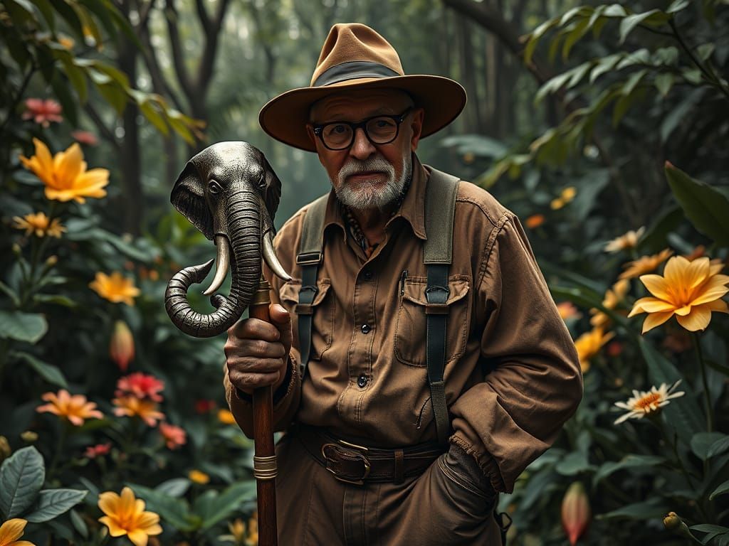 Professor of Botany in a Haunting, Dark Fantastical Garden