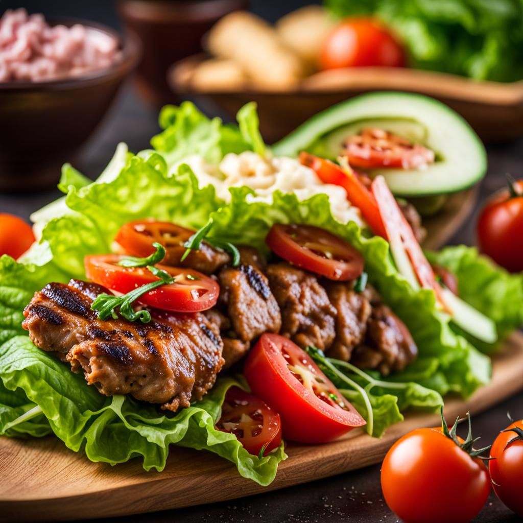 Delicious Lamb Kebab in Pitta Bread: Professional Photograph...