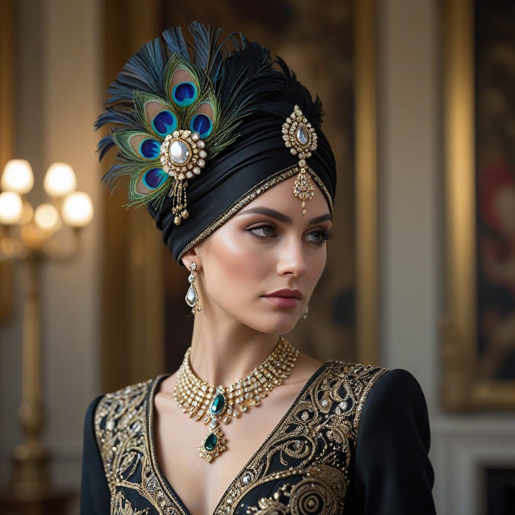 Bionic Queen in Luxury Oil Painting Style