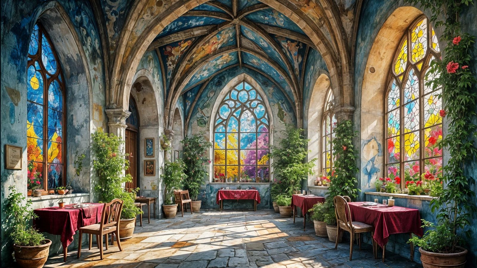 Stained Glass Chapel Inspired by Marc Chagall