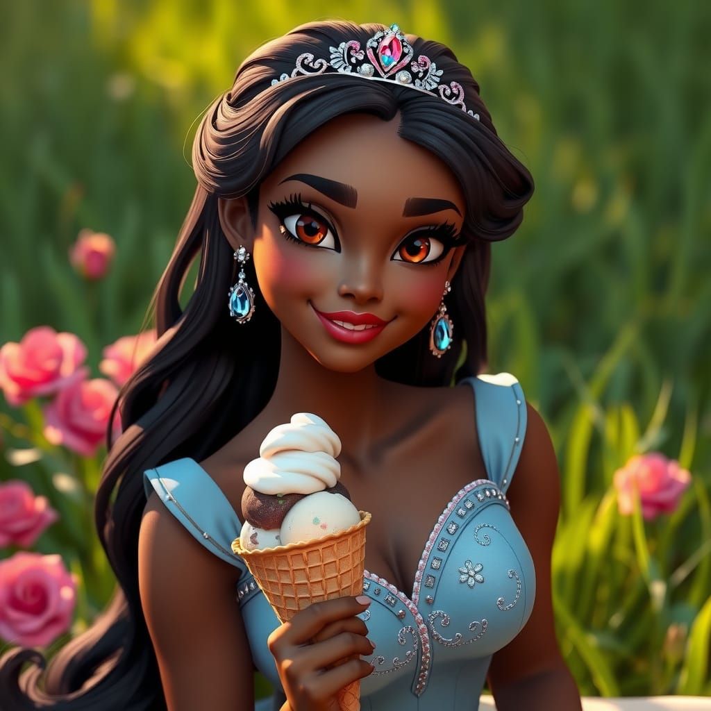 Princess Tiana Portrait in Spring Sunlight