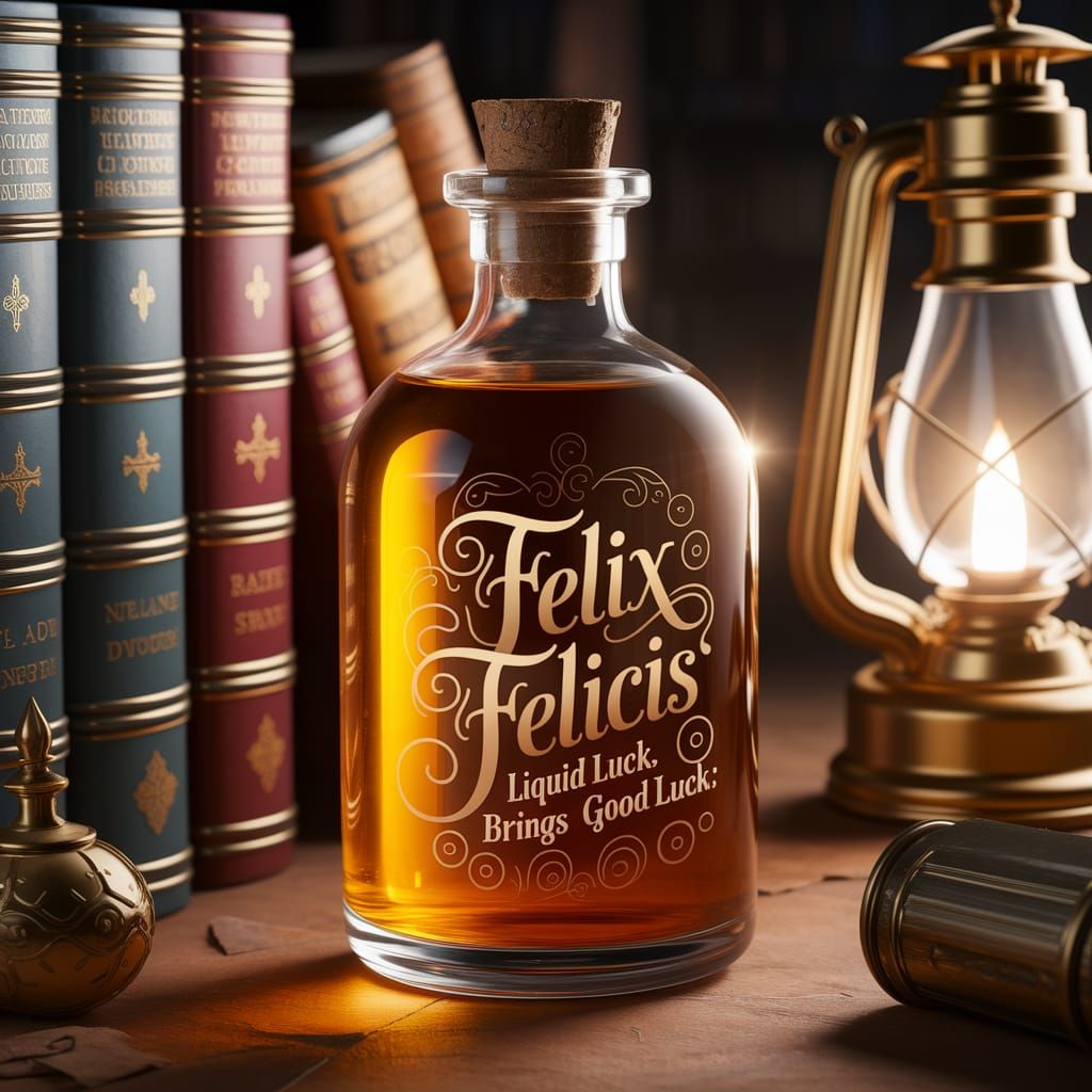 Golden Elixir in a Cozy Alchemical Laboratory