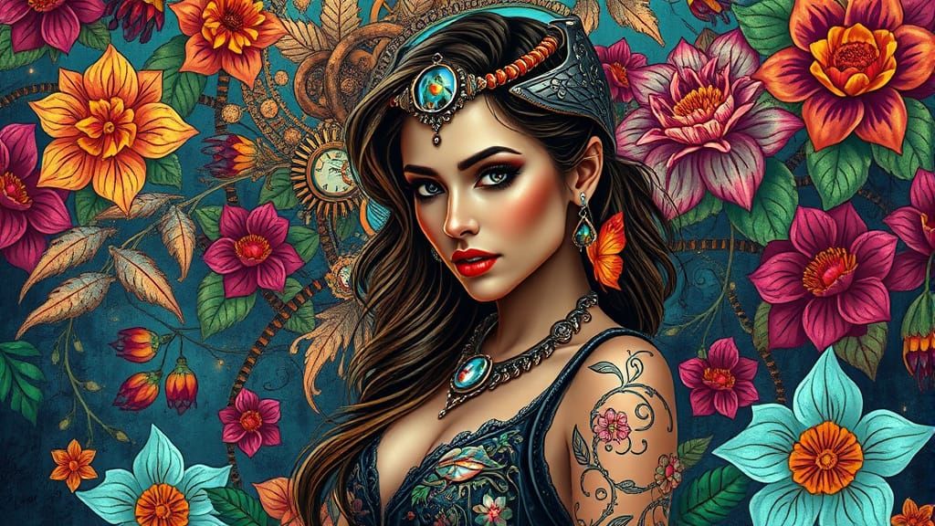 Steampunk Goddess Invites You to Lush Art Nouveau Wonderland