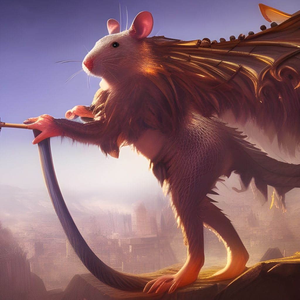 Fantastical Rat Fighter Concept Art