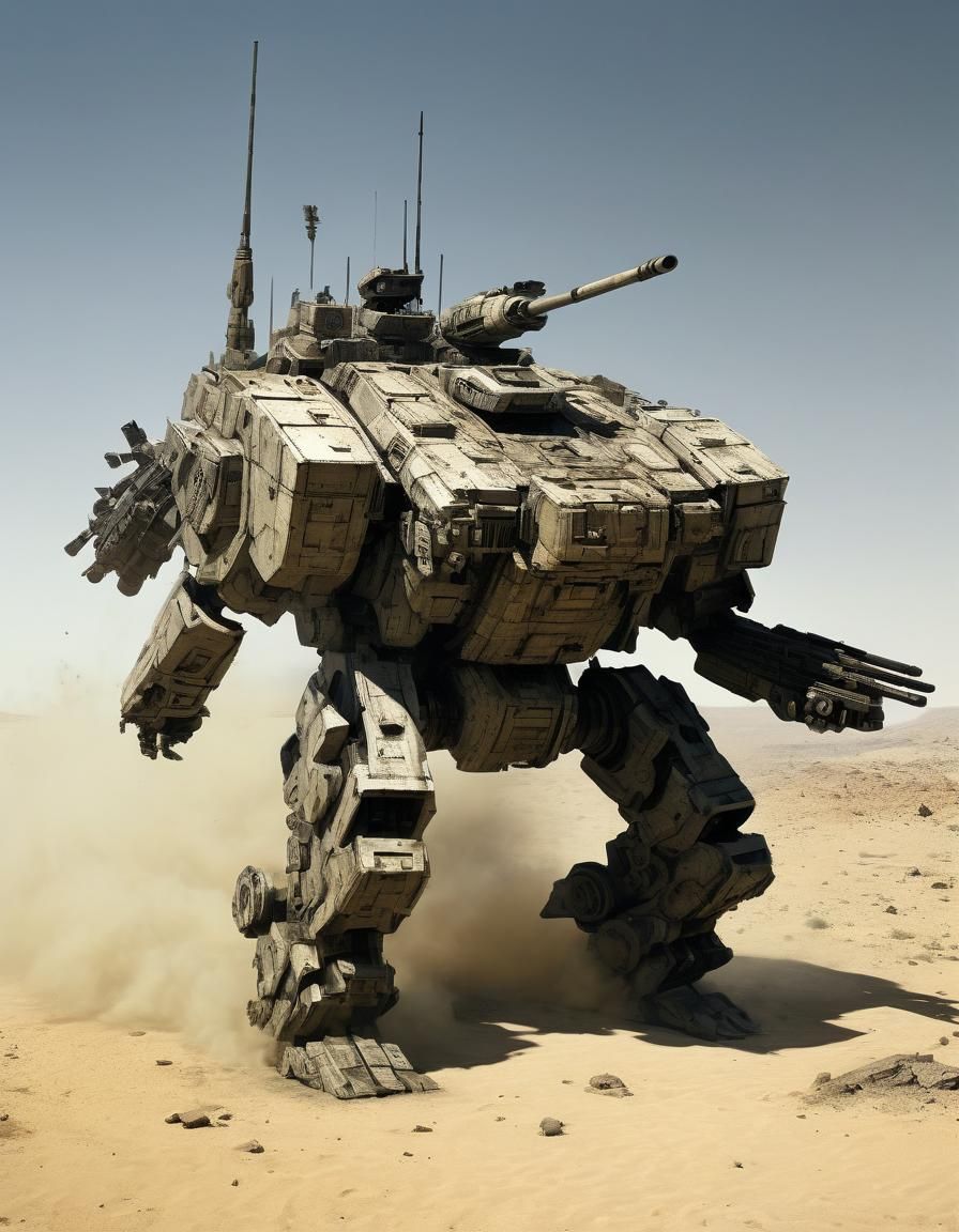 Armored Core Tank in a Gustave Doré Horror Scene