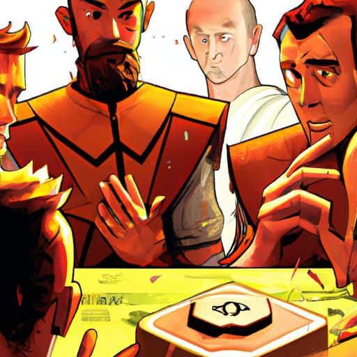 Catan Game Board in Comic Book Style