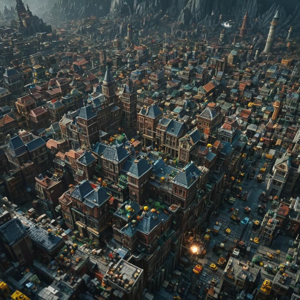 Epic Lego World Digital Matte Painting
