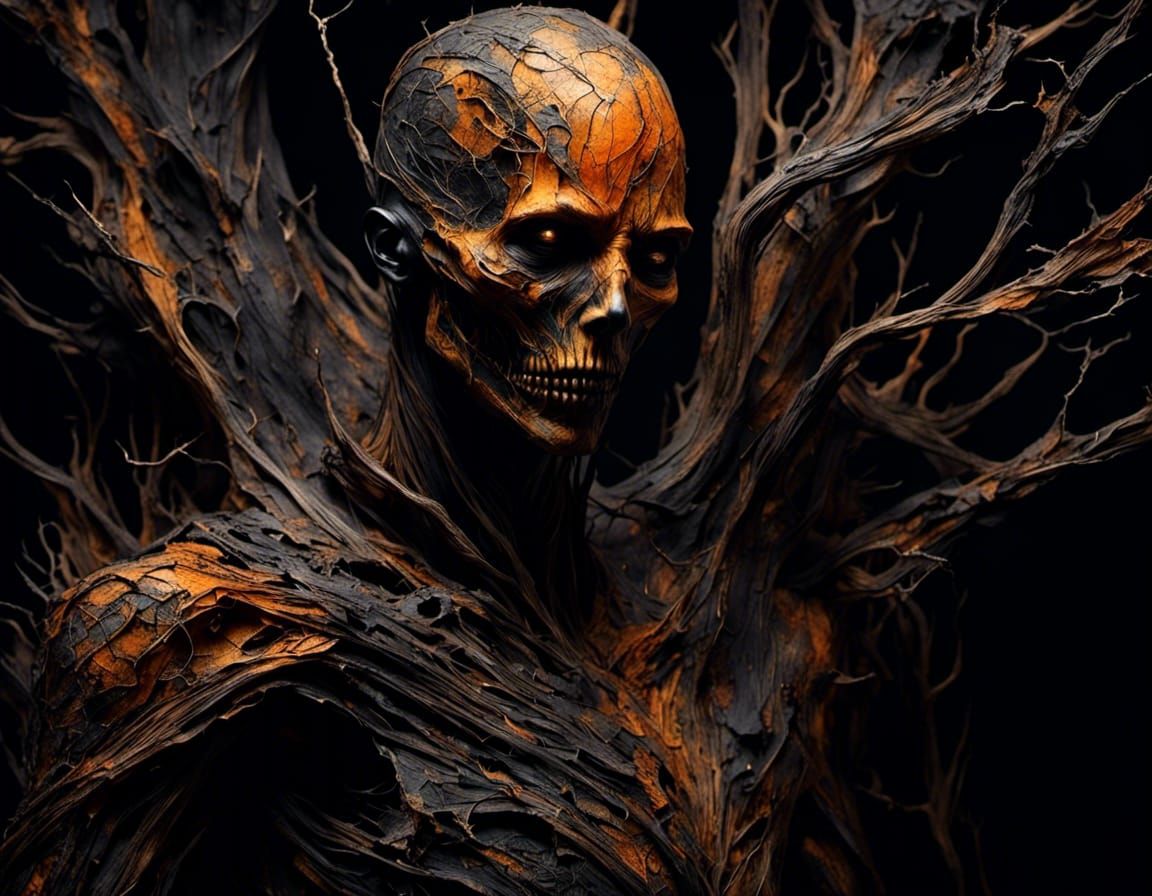 Post-Apocalyptic Animatronic Mailman in Detailed Close-Up