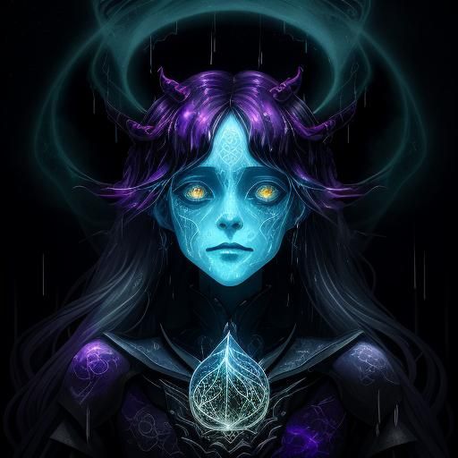 Ishtar Deity Summons Elements in Ghibli Anime Style