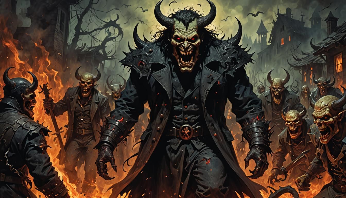 Sinister Scene Inspired by Gothic Art