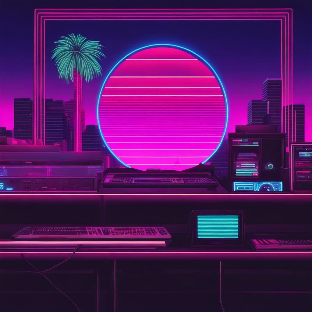 Vaporwave Neon Retro Synthwave Aesthetic