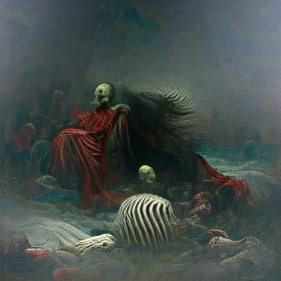 Death Personified in Dark Fantasy Horror Style