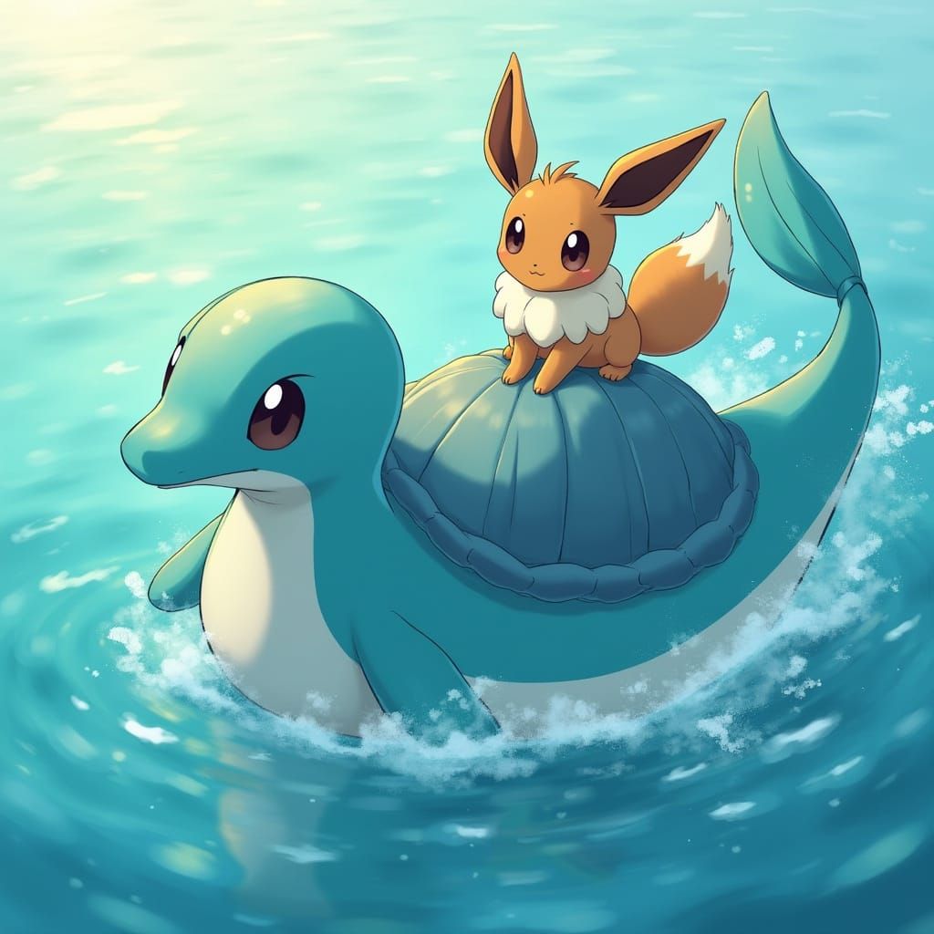 Eevee and Lapras: A Heartwarming Island Adventure in Anime S...