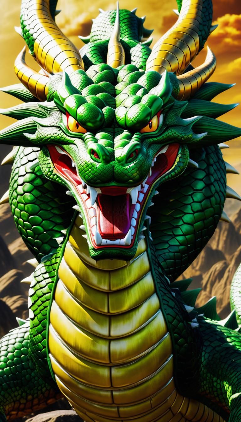 Ultrarealistic Shenron Dragon from Dragon Ball Z
