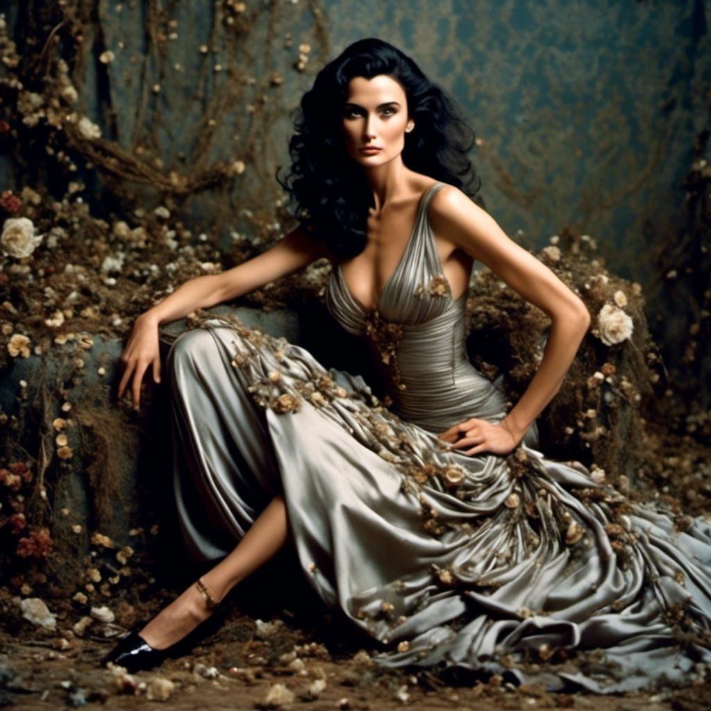 Demi Moore Glamour Portrait in Leibovitz Style