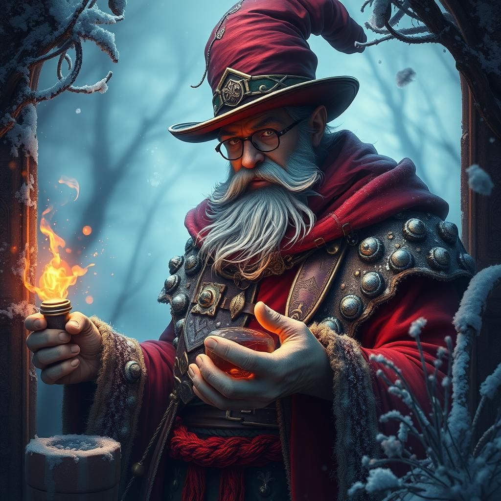 Griswold: Alchemist-Magician in Detailed Digital Painting