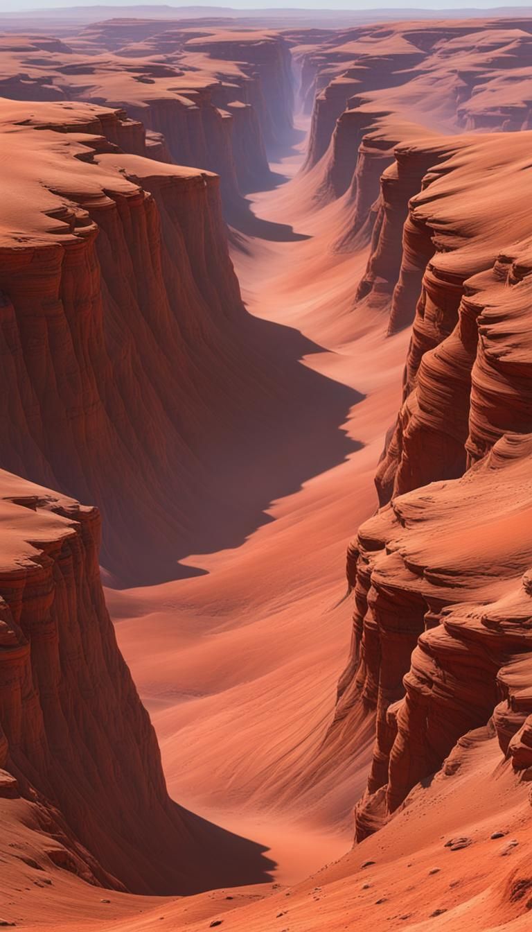 Martian Canyon: Desert Beauty on Mars