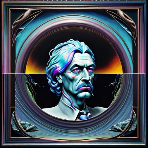 Surreal Figure in Dreamlike Abstract Landscape