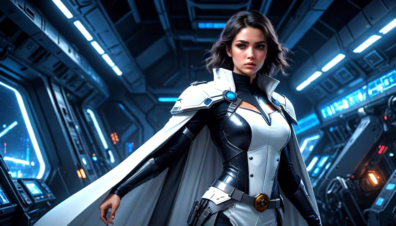 The Military Marian in Cyberpunk Military Attire