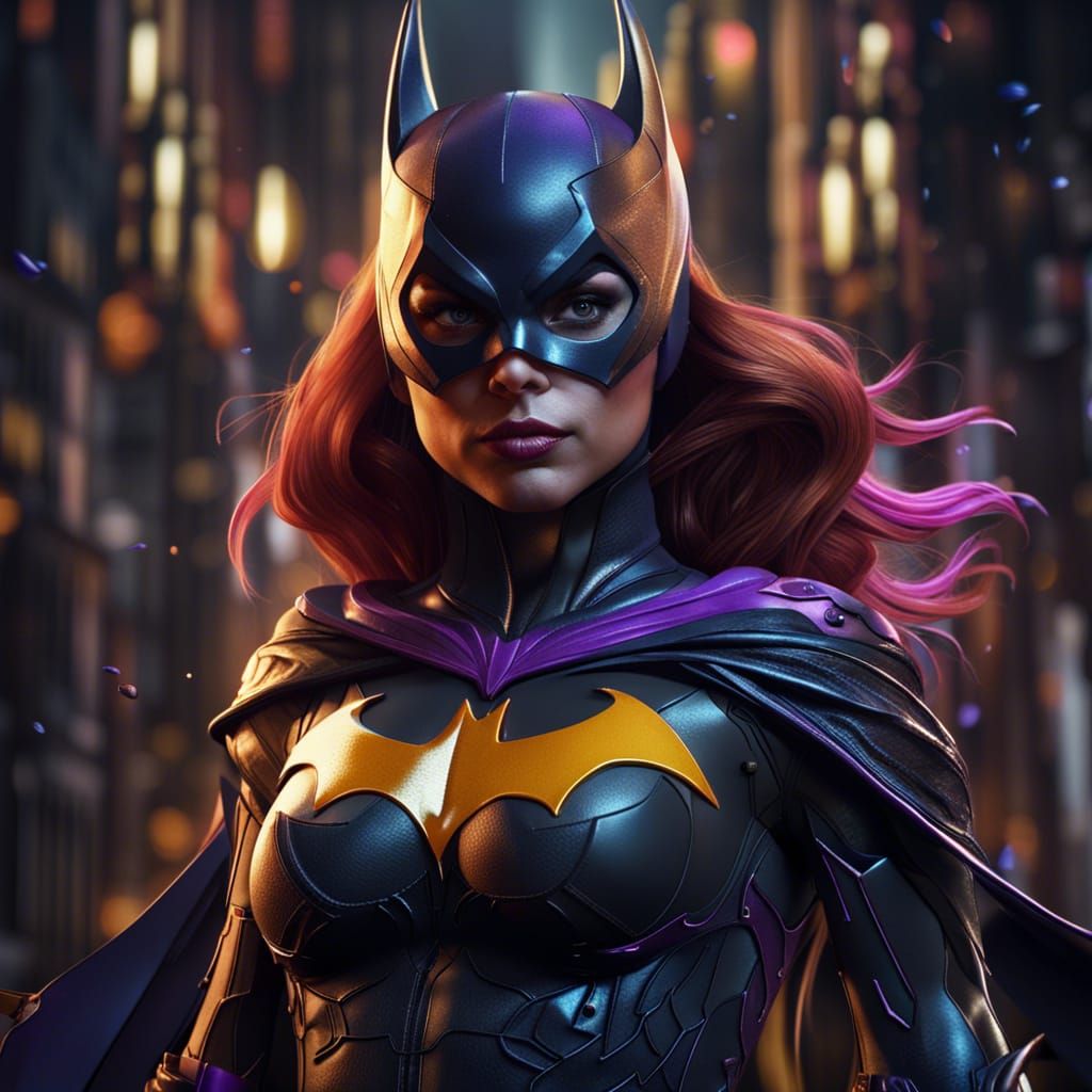 Batgirl Portrait in Detailed Digital Matte Painting