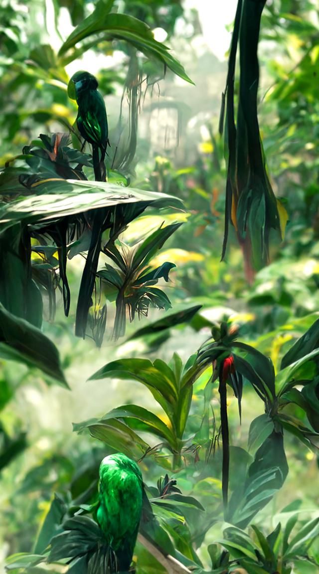 Exotic Jungle with Alien Flora, Hyperdetailed Art
