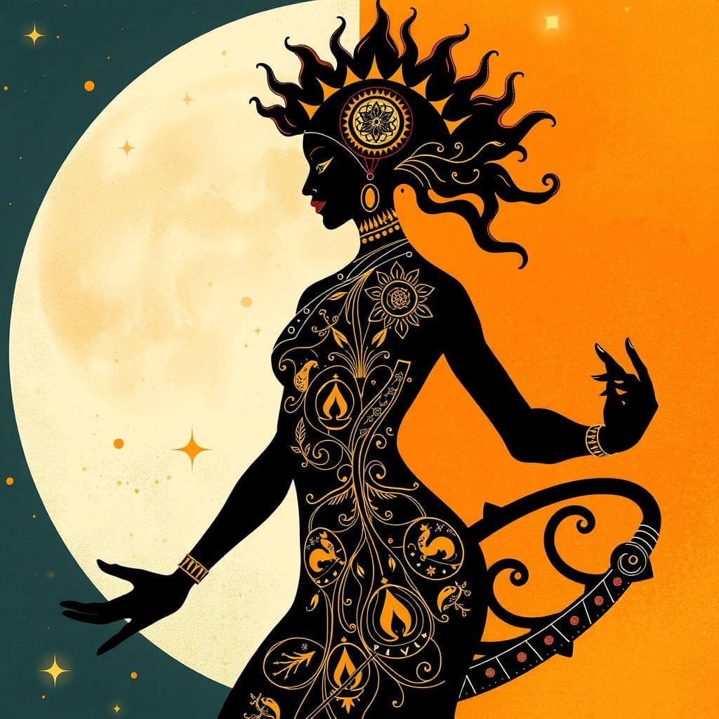 Afro-Futuristic Health and Wellness in Vibrant Calligraphy