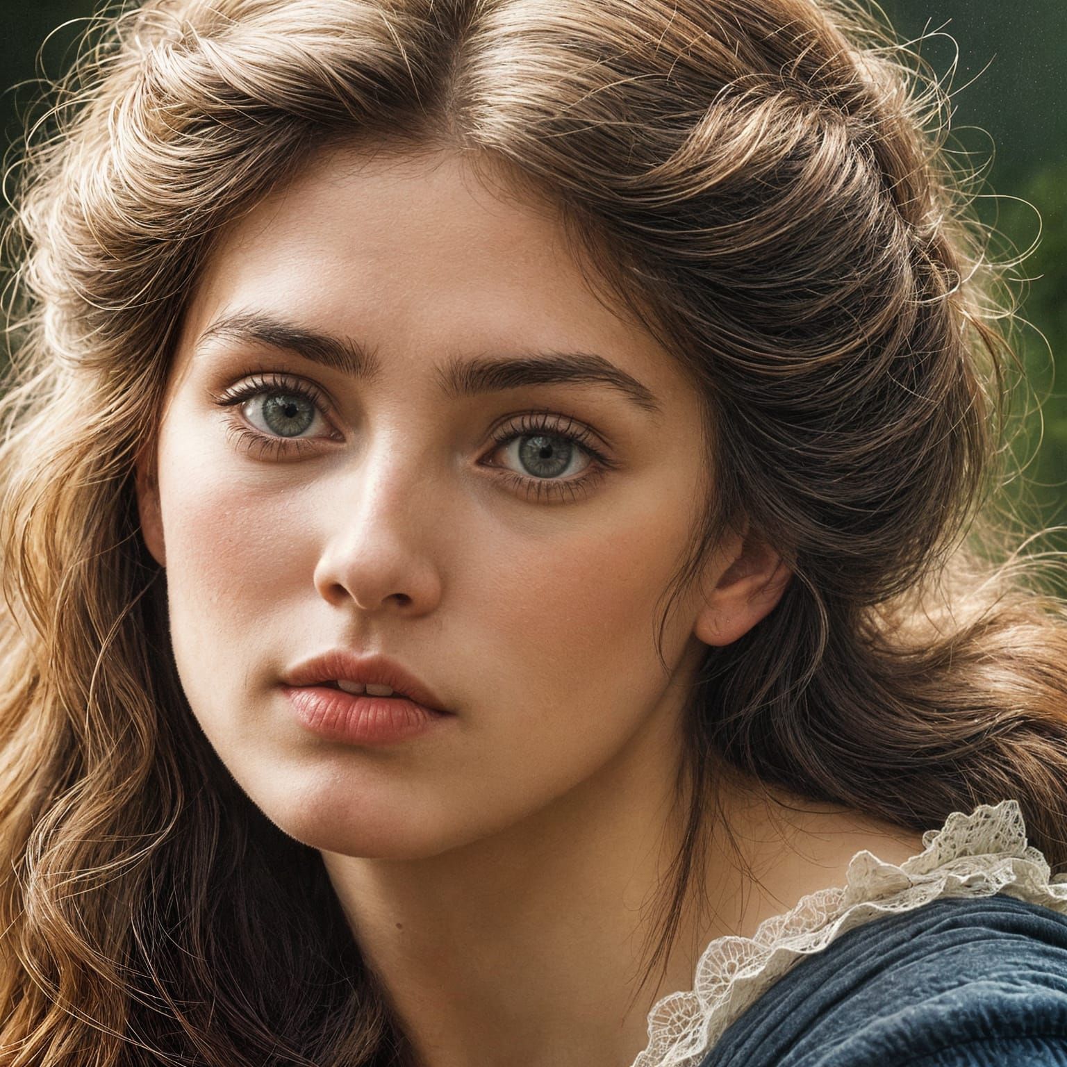 Portrait of a Young Woman in Italian Renaissance Style