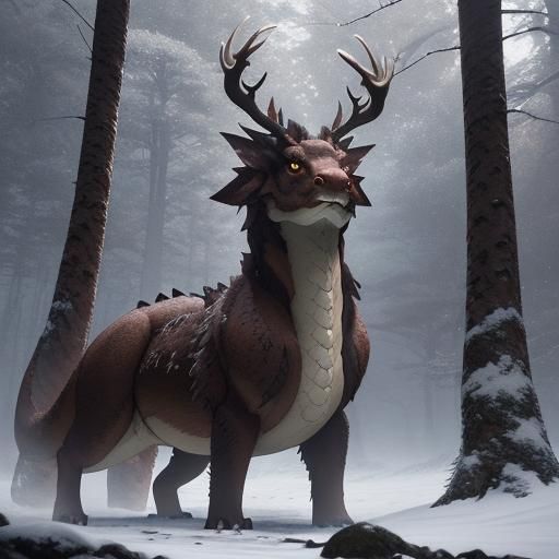 Dragon in Snowy Forest, Anime Key Visual