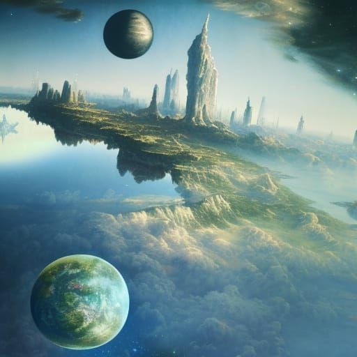 Biosphere Earthrise Globe: Hyperdetailed Engraving in Oil