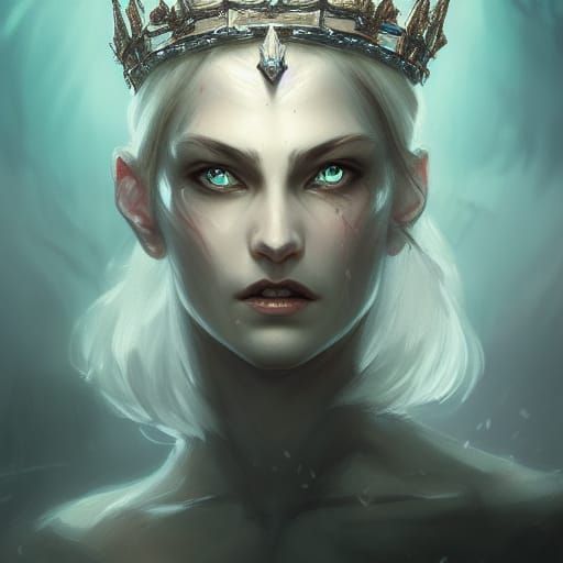 Detailed Demon King Portrait in Dark Fantasy Style