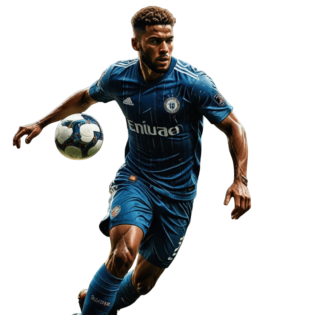 Dramatic Hyperrealistic Watercolor Football Match