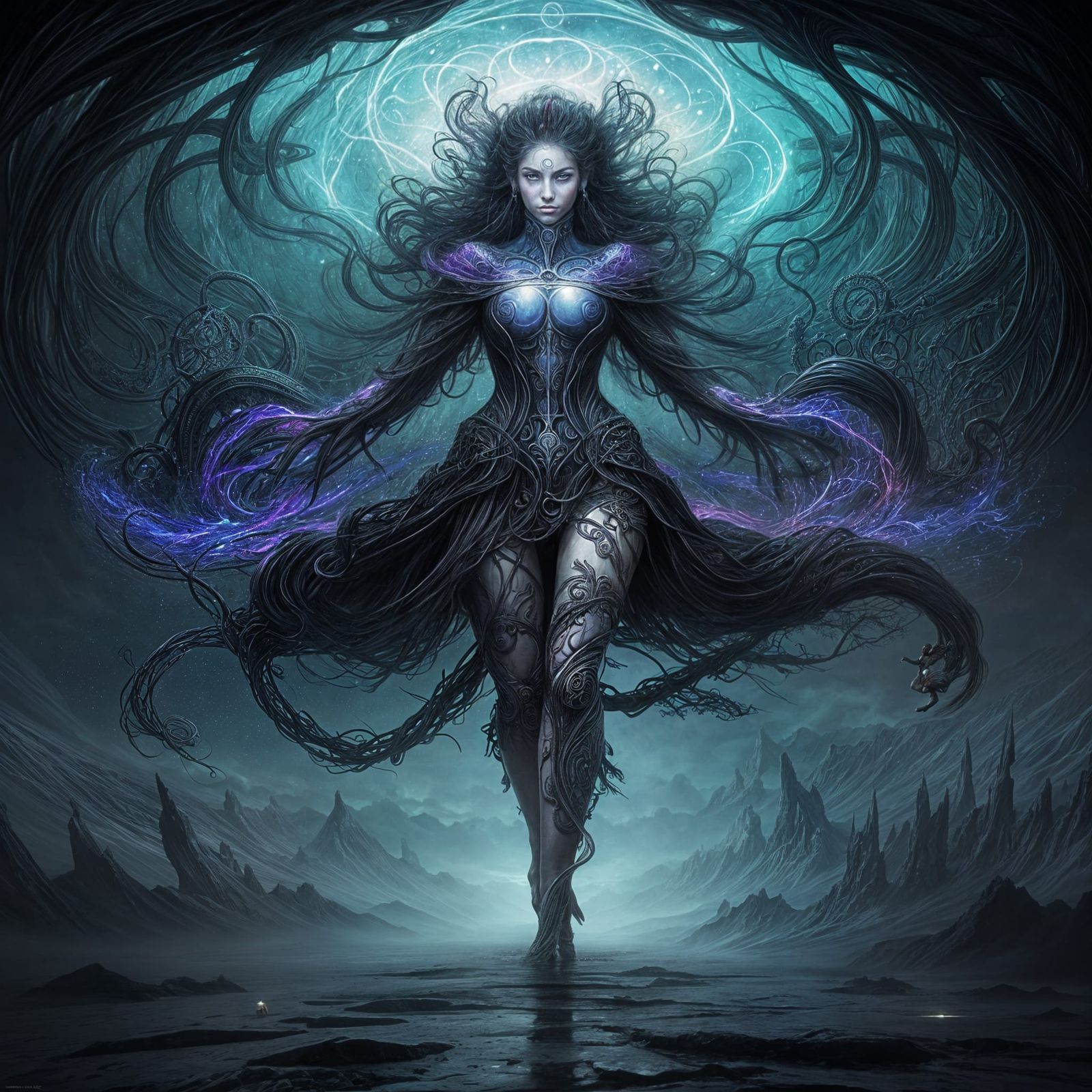 Woman in a Whirlwind of Extra Limbs, Inspired by Josephine W...