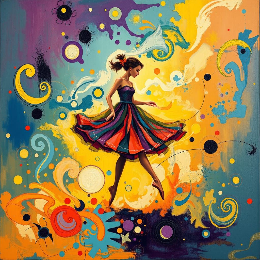 Dancer's Whimsical Journey Through Life in Vibrant Colors